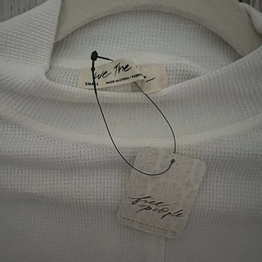 Free People Cream Textured Top - Picture 6 of 6